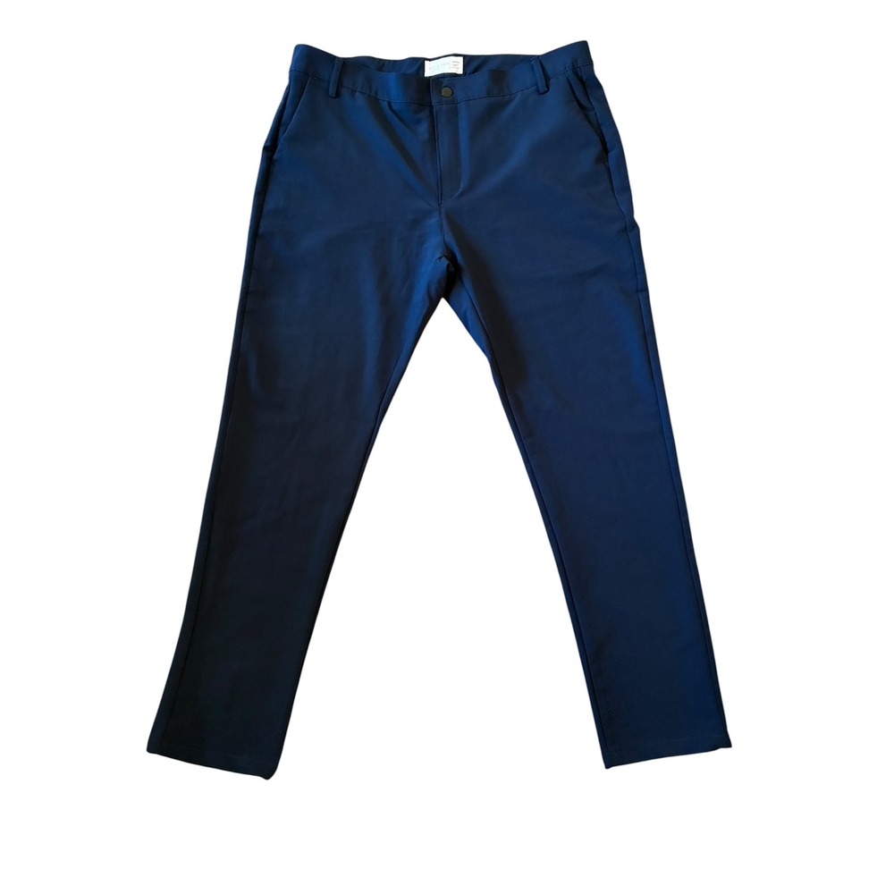Day & Age Mens Slim Fit Tech Pants Navy Blue 36x32 Stretch Performance Trousers